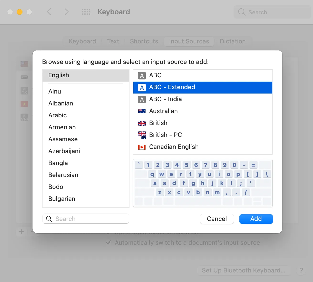 ABC Extended input source