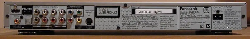 Figure 2 from the original article, Panasonic DVD-S97 DVD Player Review